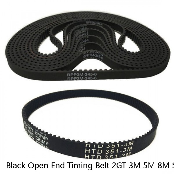 Black Open End Timing Belt 2GT 3M 5M 8M S2M XL for 3D Printer / CNC / Step Motor #1 image